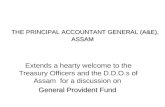 THE PRINCIPAL ACCOUNTANT GENERAL (A&E), ASSAM THE PRINCIPAL ACCOUNTANT GENERAL (A&E), ASSAM Extends a hearty welcome to the Treasury Officers and the D.D.O.s.