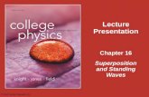 Chapter 16 Lecture Presentation Superposition and Standing Waves © 2015 Pearson Education, Inc.