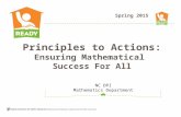 Spring 2015 Principles to Actions: Ensuring Mathematical Success For All NC DPI Mathematics Department.