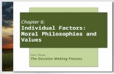 © 2013 Cengage Learning. All Rights Reserved. 1 Part Three: The Decision Making Process Chapter 6: Individual Factors: Moral Philosophies and Values Chapter.