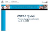 PMPRB Update Pharma Symposium Canada March 31, 2015.