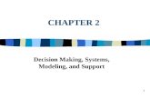 1 CHAPTER 2 Decision Making, Systems, Modeling, and Support.