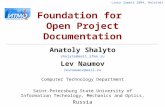Linux Summit 2004, Helsinki Foundation for Open Project Documentation Anatoly Shalyto shalyto@mail.ifmo.ru Lev Naumov levnaumov@mail.ru Computer Technology.