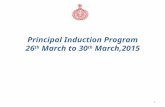 Principal Induction Program 26 th March to 30 th March,2015 1.