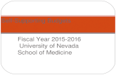Fiscal Year 2015-2016 University of Nevada School of Medicine Self-Supporting Budgets.