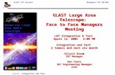 GLAST LAT Project Managers F2F 041305 4.1.9 - Integration and Test 1 GLAST Large Area Telescope: Face to Face Managers Meeting LAT Integration & Test April