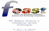 FP6 Thematic Priority 2: Information Society Technologies Dr. Neil T. M. Hamilton Executive Director.