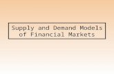 Supply and Demand Models of Financial Markets. Two Markets Loanable Funds Market –Determines Interest Rate in Capital Markets Liquidity Market –Determines.