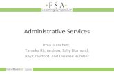 Administrative Services Irma Blanchett, Tameka Richardson, Sally Diamond, Ray Crawford, and Dwayne Rumber.