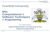1Peter Sherar AMAC – March 2007 Cranfield University MSc Computational & Software Techniques in Engineering Dr. Peter Sherar Applied Mathematics & Computing.