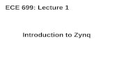 Introduction to Zynq ECE 699: Lecture 1. Required Reading Chapter 1: Introduction Chapter 2: The Zynq Device (“What is it?) Chapter 5: Applications and.