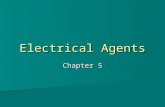 Electrical Agents Chapter 5. Direct Currents Characterized by a continuous flow of electrons in one direction Characterized by a continuous flow of electrons.