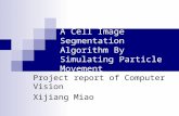 A Cell Image Segmentation Algorithm By Simulating Particle Movement Project report of Computer Vision Xijiang Miao.