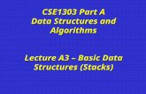 CSE1303 Part A Data Structures and Algorithms Lecture A3 – Basic Data Structures (Stacks)