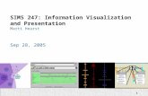 1 SIMS 247: Information Visualization and Presentation Marti Hearst Sep 28, 2005.