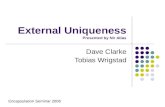 External Uniqueness Presented by Nir Atias Dave Clarke Tobias Wrigstad Encapsulation Seminar 2006.