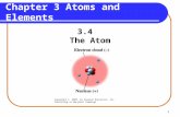 1 Chapter 3 Atoms and Elements 3.4 The Atom Copyright © 2005 by Pearson Education, Inc. Publishing as Benjamin Cummings.