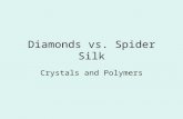 Diamonds vs. Spider Silk Crystals and Polymers. Do you remember which molecules represent a solid? The molecules of most solids form regular shapes through.