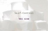 Self-Control HAS 3230. The Brain Stress = self protection Stress = simple routines Stress is addictive Broken shoelace.