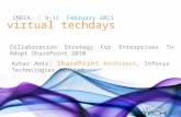 Virtual techdays INDIA │ 9-11 February 2011 Collaboration Strategy For Enterprises To Adopt SharePoint 2010 Azhar Amir │ SharePoint Architect, Infosys.