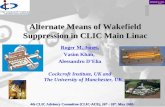 4th CLIC Advisory Committee (CLIC-ACE), 26 th - 28 th May 2009 1 Alternate Means of Wakefield Suppression in CLIC Main Linac Roger M. Jones, Vasim Khan,