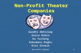 Non-Profit Theater1 Non-Profit Theater Companies Gandhi Abhiroop Groce Robin Hu Yucheng Kakumanu Raghu Kini Dinesh.