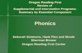 Deborah Simmons, Hank Fien and Nicole Sherman Brewer Oregon Reading First Center Oregon Reading First Review of Supplemental and Intervention Programs: