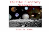 EART160 Planetary Sciences Francis Nimmo. Last Week Giant planets primarily composed of H,He with a ~10 M e rock-ice core which accreted first They radiate.