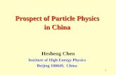 1 Hesheng Chen Institute of High Energy Physics Beijing 100049, China Prospect of Particle Physics in China.
