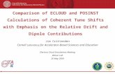Comparison of ECLOUD and POSINST Calculations of Coherent Tune Shifts with Emphasis on the Relative Drift and Dipole Contributions Jim Crittenden Cornell.