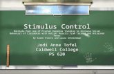 Stimulus Control Multiple Peer Use of Pivotal Response Training to Increase Social Behaviors of Classmates with Autism: Results from Trained and Untrained.