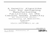 © C.Hicks, University of Newcastle IGLS02/1 A Genetic Algorithm Tool for Designing Manufacturing Facilities in the Capital Goods Industry Dr Christian.