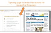 Opening page includes instructions for navigating the paper.