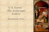 C.S. Lewis’ The Screwtape Letters Introductory Notes.