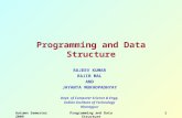 Autumn Semester 2009Programming and Data Structure1 RAJEEV KUMAR RAJIB MAL AND JAYANTA MUKHOPADHYAY Dept. of Computer Science & Engg. Indian Institute.