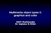 Multimedia object types II: graphics and color ISMT Multimedia Dr Vojislav B Mišić.
