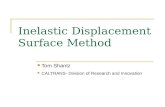 Inelastic Displacement Surface Method Tom Shantz CALTRANS- Division of Research and Innovation.