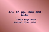J/  in pp, dAu and AuAu Tatia Engelmore Tatia Engelmore Journal Club 5/24.