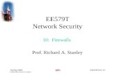 EE579T/10 #1 Spring 2003 © 2000-2003, Richard A. Stanley WPI EE579T Network Security 10: Firewalls Prof. Richard A. Stanley.