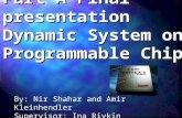 Part A Final presentation Dynamic System on Programmable Chip By: Nir Shahar and Amir Kleinhendler Supervisor: Ina Rivkin Spring/Winter 2006.