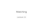 Matching Lecture 11. Topics ID parade Frames Matching Examples Fuzzy Matching Metric Spaces Scales of measurement.