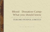 Blood Donation Camp- What you should know TERUMO PENPOL LIMITED.
