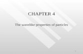 1 CHAPTER 4 The wavelike properties of particles.