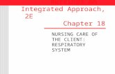 Medical-Surgical Nursing: An Integrated Approach, 2E Chapter 18 NURSING CARE OF THE CLIENT: RESPIRATORY SYSTEM.