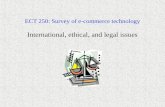 ECT 250: Survey of e-commerce technology International, ethical, and legal issues.
