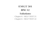EMGT 501 HW #2 Solutions Chapter 6 - SELF TEST 21 Chapter 6 - SELF TEST 22.