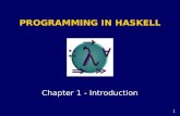 0 PROGRAMMING IN HASKELL Chapter 1 - Introduction.