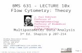 Page 1 © 1988-2006 J.Paul Robinson, Purdue University BMS 602 LECTURE 9.PPT BMS 631 - LECTURE 10x Flow Cytometry: Theory Bindley Bioscience Center Purdue.