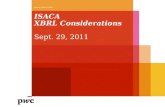 ISACA XBRL Considerations Sept. 29, 2011 .