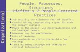 Organizational Behavior People, Processes, Structures Pfeffer’s 7 People-Centered Practices  Job security (to eliminate fear of layoffs).  Careful hiring.